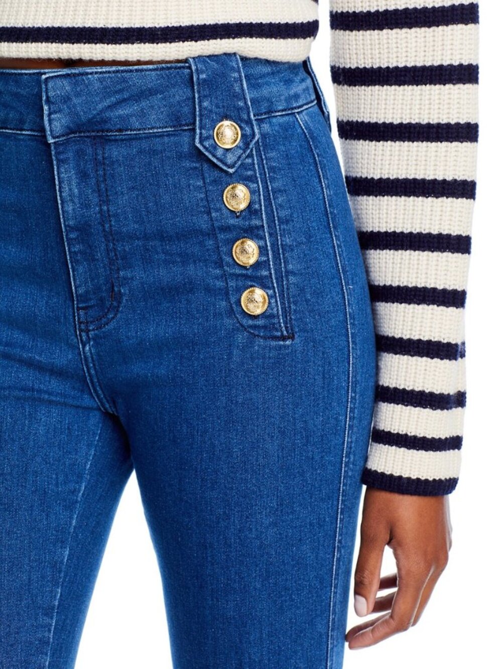 NWT Derek Lam Robertson Cropped Flare Leg Jeans- Dark Wash- 26- MSRP $295 - Picture 4 of 13
